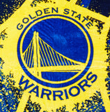 Officially Licensed NBA Golden State Warriors Shadow Play Plush Raschel Throw Blanket, 60" x 80", Multi Color