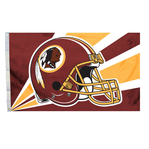 Fremont Die NFL Flag with Grommets, Washington Redskins, Helmet