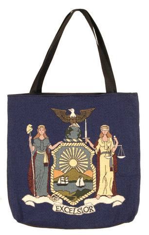 Simply Flag of New York Tapestry Tote Bag