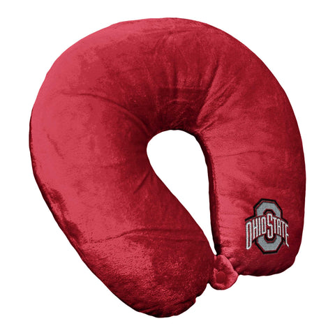 Officially Licensed NCAA Applique Neck Pillow for Airplanes, Camping, Travel, and Home Use, 12