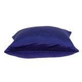 ArtFuzz 18 inch X 0.5 inch X 18 inch Transitional Royal Blue Solid Pillow Cover