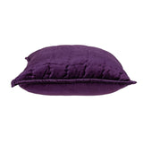 ArtFuzz 20 inch X 7 inch X 20 inch Transitional Purple Solid Quilted Pillow Cover with Poly Insert