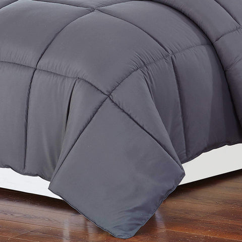 ArtFuzz Polyester Medium Warmth Down Alternative Comforter Duvet Insert Queen (88 inch x 88 inch, Grey)