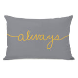 One Bella Casa Always Mix & Match - Mimosa/Gray Lumbar Pillow by OBC 14 X 20