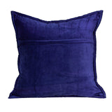ArtFuzz 20 inch X 0.5 inch X 20 inch Transitional Royal Blue Solid Quilted Pillow Cover