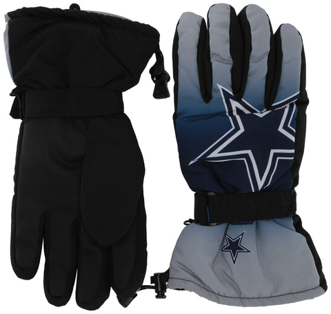 Forever Collectibles NFL Dallas Cowboys Insulated Gradient Big Logo Gloves, Team Colors, Small/Medium
