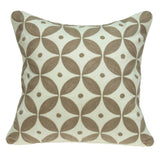 ArtFuzz 20 inch X 7 inch X 20 inch Transitional Beige and White Accent Pillow Cover with Poly Insert