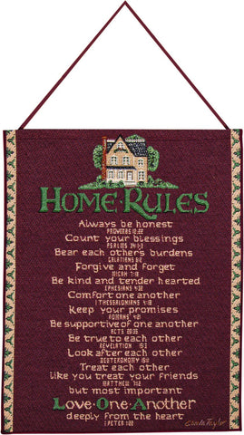 MWW Home Rules Red Tay Bannerette Each