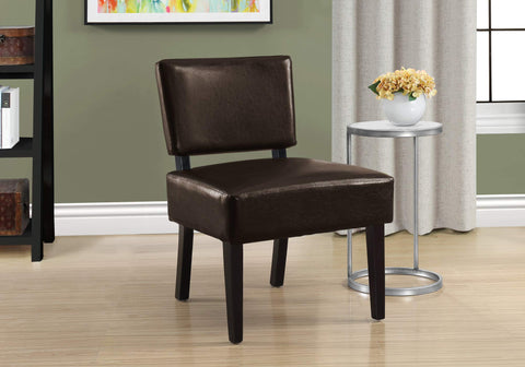 ArtFuzz 31.5 inch Leather Look, Foam, and Solid Wood Accent Chair