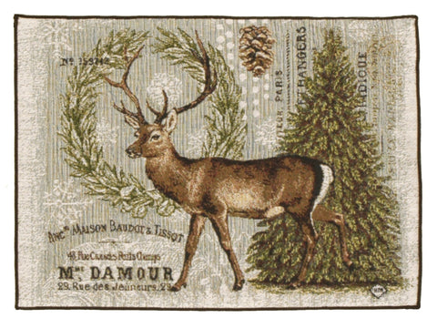 Simply Winter Woodland Deer Tapestry Placemat