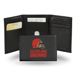 Rico Industries NFL Cleveland Browns Embroidered Leather Trifold Wallet