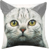 MWW 3D Cat Printed Pillow 18" Each