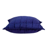 ArtFuzz 20 inch X 0.5 inch X 20 inch Transitional Royal Blue Solid Quilted Pillow Cover