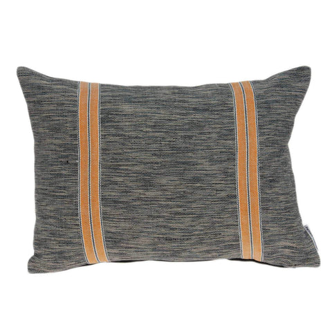ArtFuzz 20 inch X 0.5 inch X 14 inch Transitional Orange and Gray Accent Pillow Cover