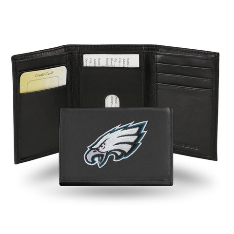 NFL Philadelphia Eagles Embroidered Genuine Leather Trifold Wallet