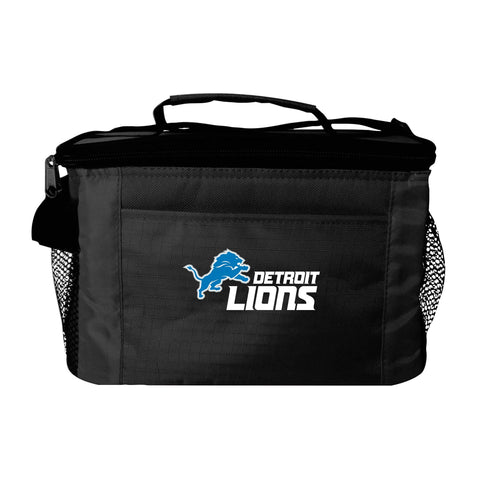 NFL Detroit Lions Insulated Lunch Cooler Bag with Zipper Closure, Black