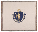 Simply Flag of Massachusetts Tapestry Throw