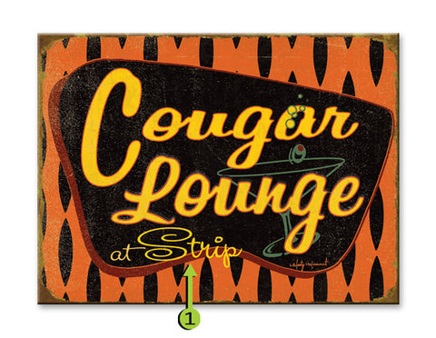 Cougar Lounge Metal 28x38