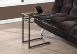 ArtFuzz 24 inch Metal and Marble Accent Table