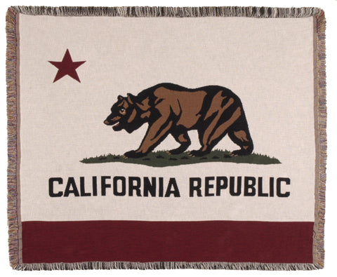 Simply Flag of California Tapestry Throw