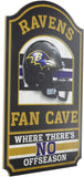 NFL Fan Cave Wood Sign, 11" x 17"