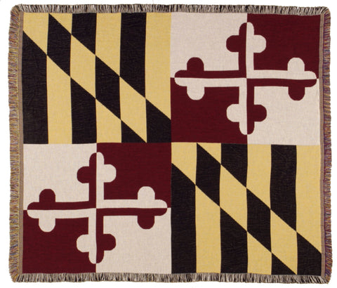 Simply Flag of Maryland Tapestry Throw