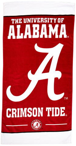 WinCraft NCAA University of Alabama A1860015 Fiber Beach Towel, 9 lb/30