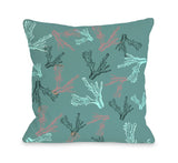 One Bella Casa Coral Reef Throw Pillow by OBC 18 X 18