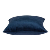 ArtFuzz 20 inch X 7 inch X 20 inch Transitional Navy Blue Solid Pillow Cover with Down Insert