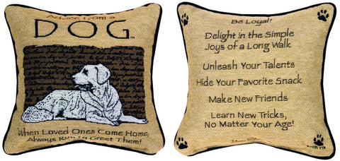 MWW Advice from A Dog Ytn 12 Pillow Each
