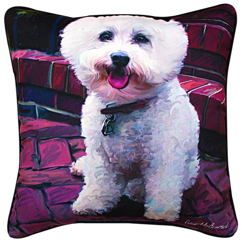MWW Glam Dog Bichon RMC 18 Pillow Each