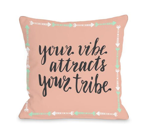 Vibe Tribe Throw Pillow by OBC