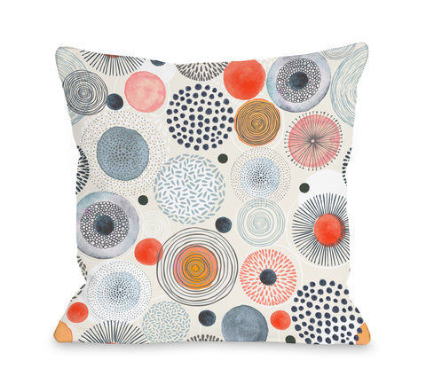 Amy Navy - Multi Throw Pillow by OBC 18 X 18
