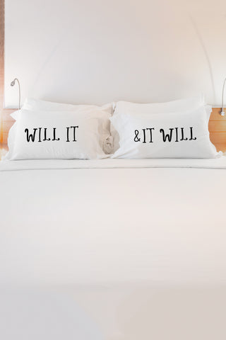 Will It It Will - Black Set of Two Pillow Case by OBC 20 X 30