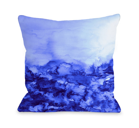 Into Eternity Indigo Blue - Blue Throw Pillow by Julia Di Sano 18 X 18