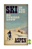Ski in the Sun Wood 28x48