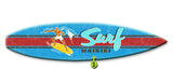 Blue Mummert Surfer Surfboard Wood 8x32