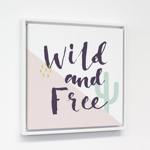 Wild And Free - Multi 12x12 White Floating Frame by OBC 12 X 12