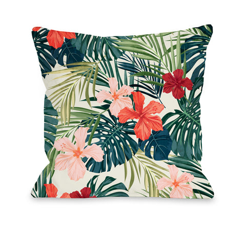 Leilani - Multi Throw Pillow by OBC 18 X 18