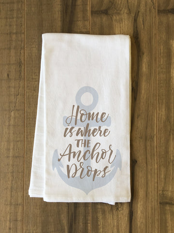 Home Is Where The Anchor Drops - Multi Tea Towel by OBC 30 X 30