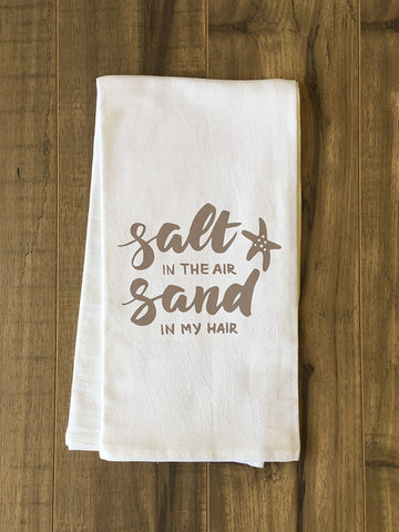 Salt Air Sand Hair - Tan Tea Towel by OBC 30 X 30