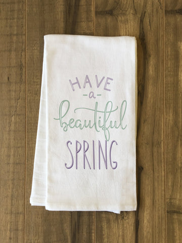 Beautiful Spring - Multi Tea Towel by OBC 30 X 30