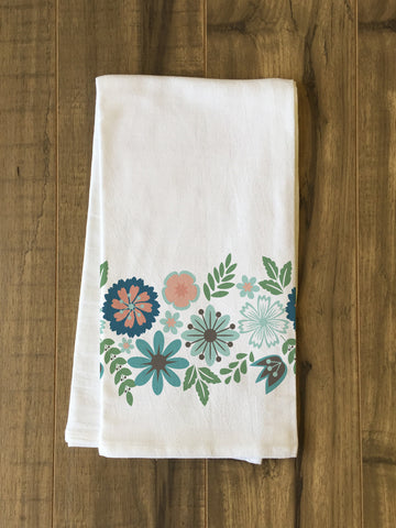 Spring Flowers - Multi Tea Towel by OBC 30 X 30