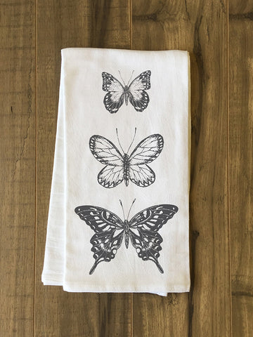 Tri Butters - Gray Tea Towel by OBC 30 X 30