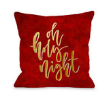 Oh Holy Night - Red Throw Pillow by OBC 18 X 18