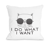 I Do What I Want - Black Throw Pillow by OBC 18 X 18