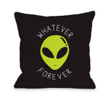 Whatever Forever - Black Throw Pillow by OBC 18 X 18