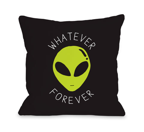 Whatever Forever - Black Throw Pillow by OBC 16 X 16