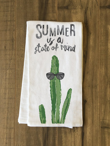 Summer Is A State Of Mind - Green Tea Towel by OBC 30 X 30