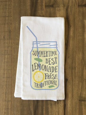 Summertime Lemonade - Yellow Tea Towel by OBC 30 X 30